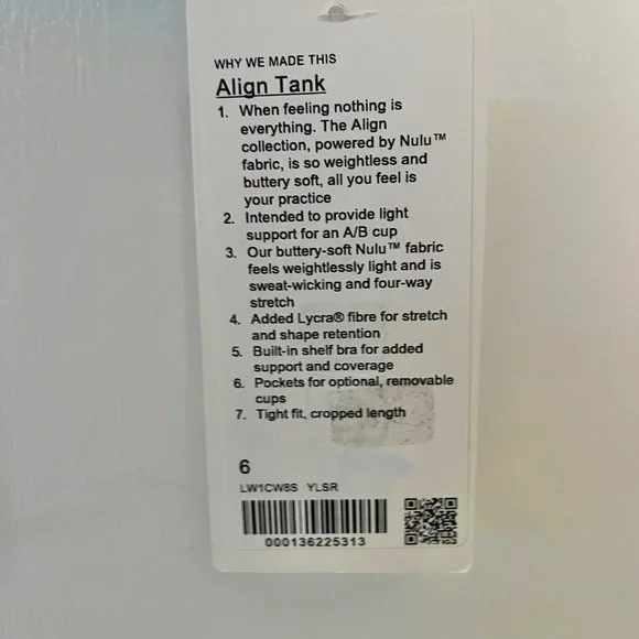 LULULEMON ALIGN TANK - Picture 5 of 5